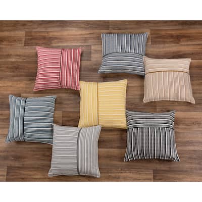Rizzy Home Woven Stripe Texture Throw Pillow Cover…