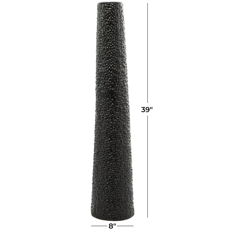 Minimalist Ceramic Modern Tall Vase with Bubble Texture - Silver, Black, Gold, White
