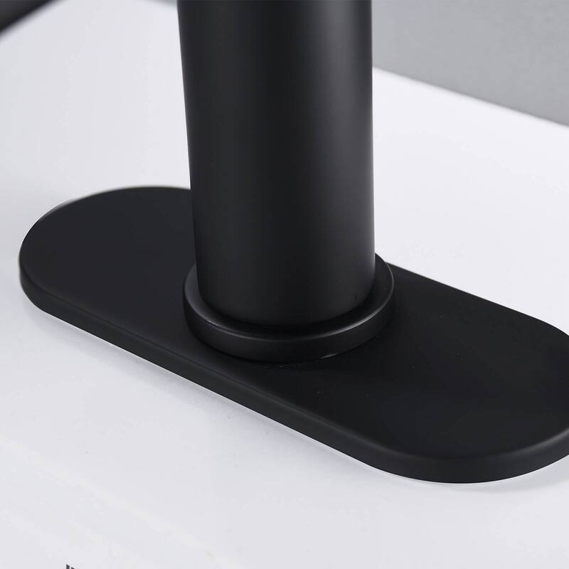 Waterfall Matte Black Bathroom Sink Faucet, Single Hole or 3 Holes faucet for sink