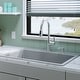 preview thumbnail 36 of 59, Karran QT-812 Top Mount 33 in. Large Single Bowl Quartz Kitchen Sink Kit