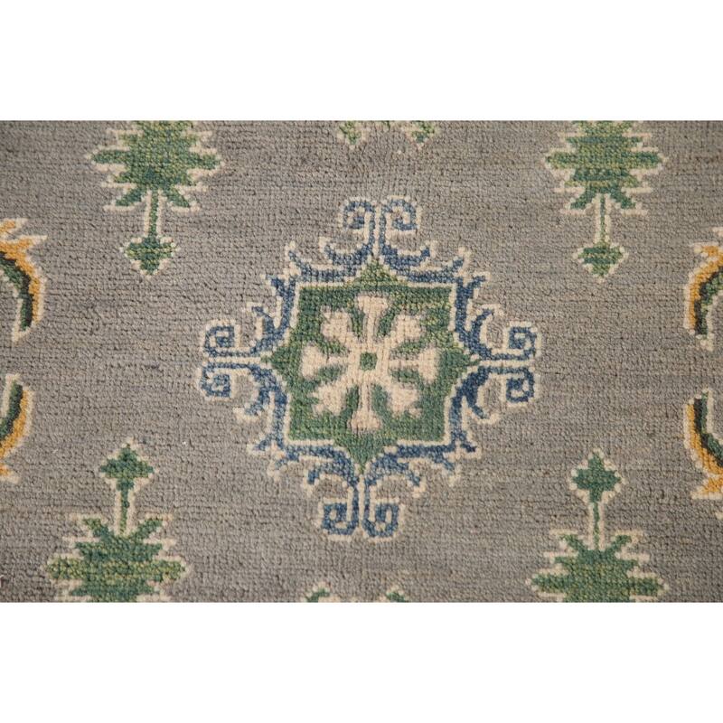 Traditional / Geometric Kazak Area Rug Handmade Wool Carpet - 10'0"x 13'2"