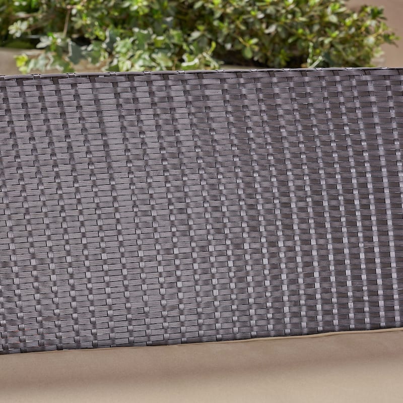 St. Lucia Outdoor Wicker 3 Seater Sofa by Christopher Knight Home