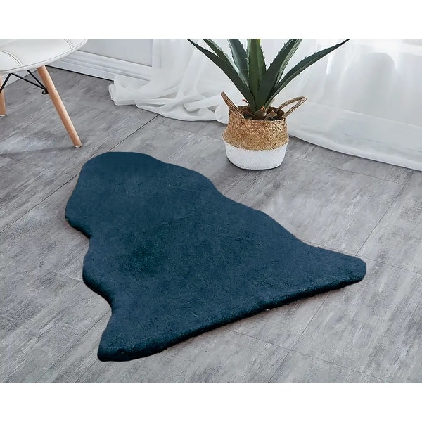 Soft Fluffy Faux Fur Rug - Washable Shaggy Fur Rugs, Small Round Carpets  for Living Room, Bedroom Floor Cushion Mats