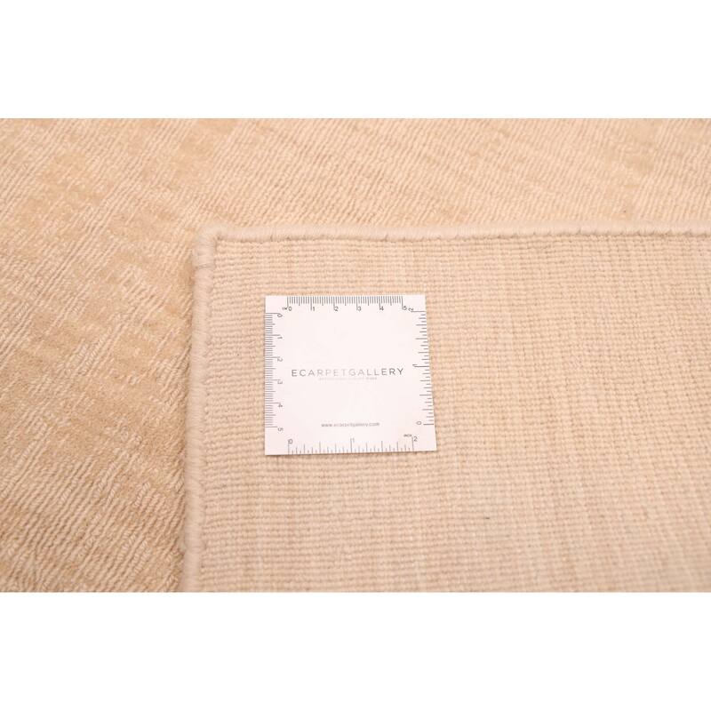 ECARPETGALLERY Hand Loomed Kashkuli Gabbeh Ivory Wool Rug - 7'10 x 9'10