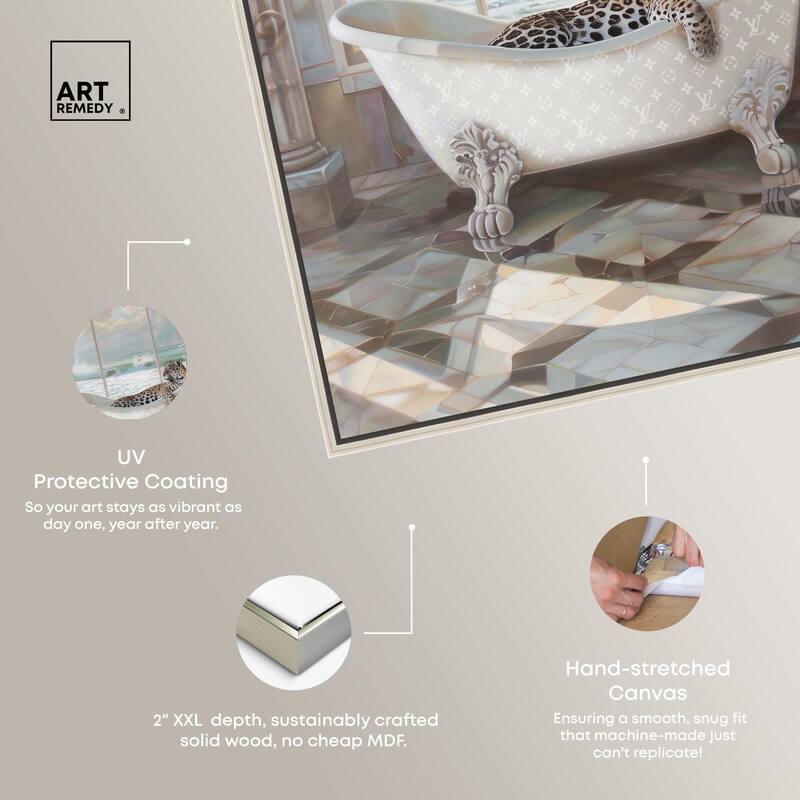 Jaguar Arch Bathroom Glam Canvas by Art Remedy