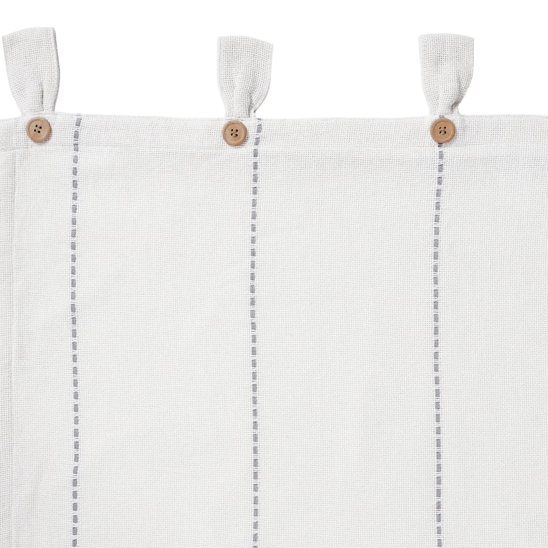 Stitched Burlap White Short Panel Set of 2 63x36