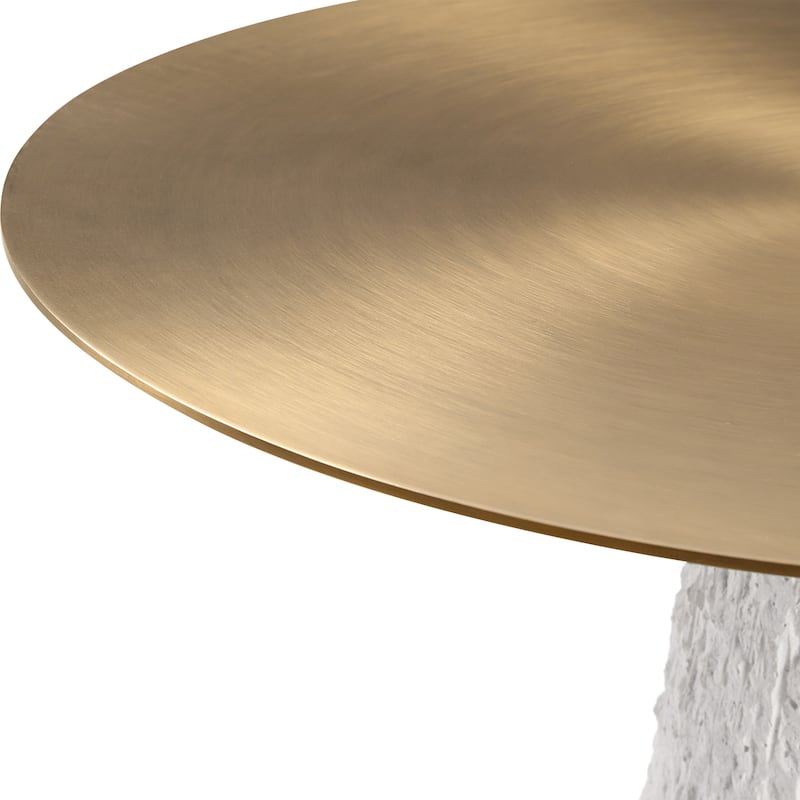 Stone Accent Table - 22.5" - White