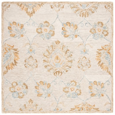 SAFAVIEH Handmade Blossom Tempie Modern Floral Wool Rug
