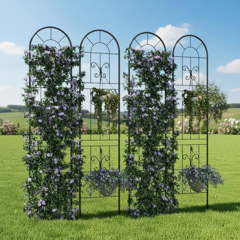 5.5ft Tall Metal Trellis, for Flowers, Vines & Vegetables