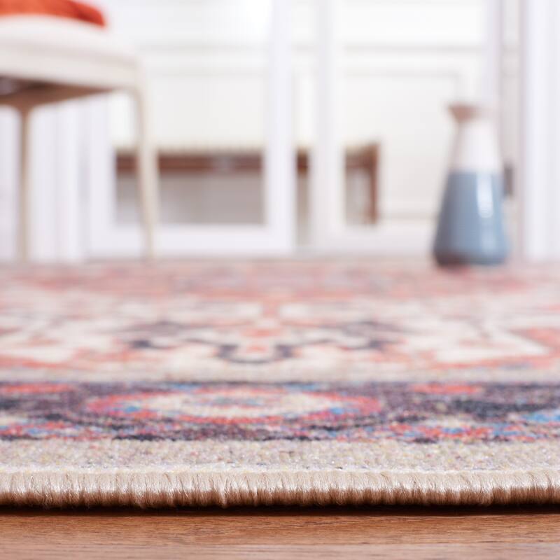 SAFAVIEH Journey Machine Washable Slip Resistant Kristi Oriental Medallion
