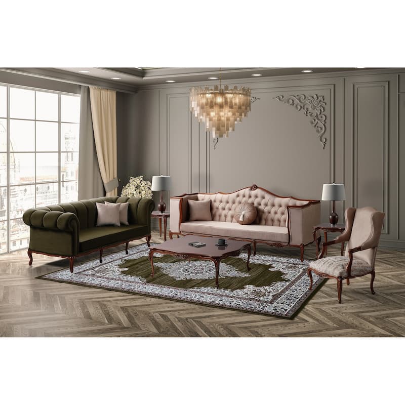 Master Collection Medallion Transitional Area Rug