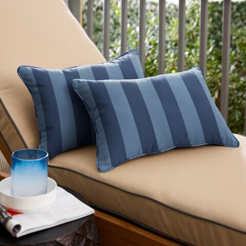 Humble + Haute Preview Capri Outdoor/Indoor Corded Pillow Set of Two 18in x 12in x 6in
