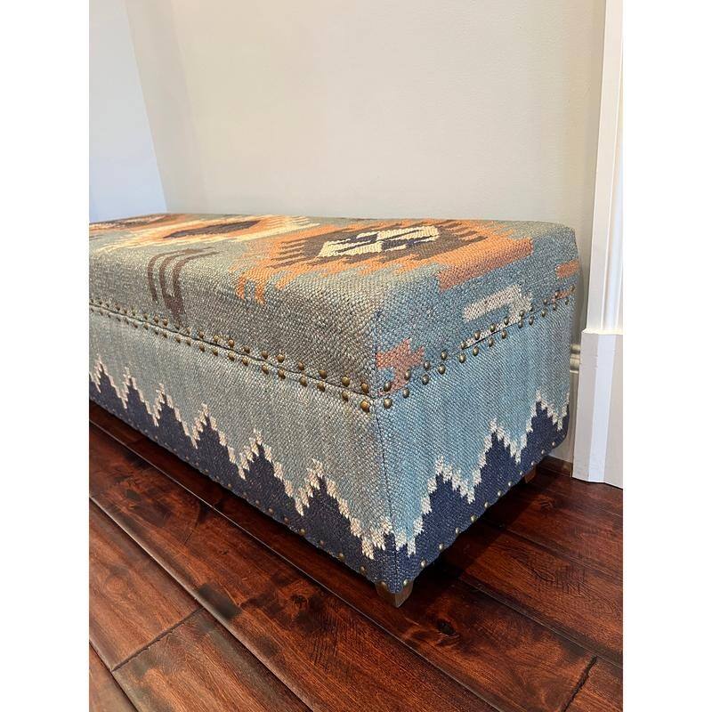 HERAT ORIENTAL Handmade Upholstered Storage Bench