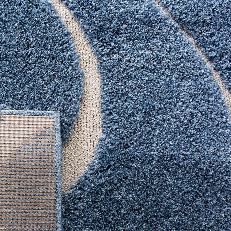 SAFAVIEH Florida Shag Sigtraud Abstract Waves 1.2-inch Thick Rug