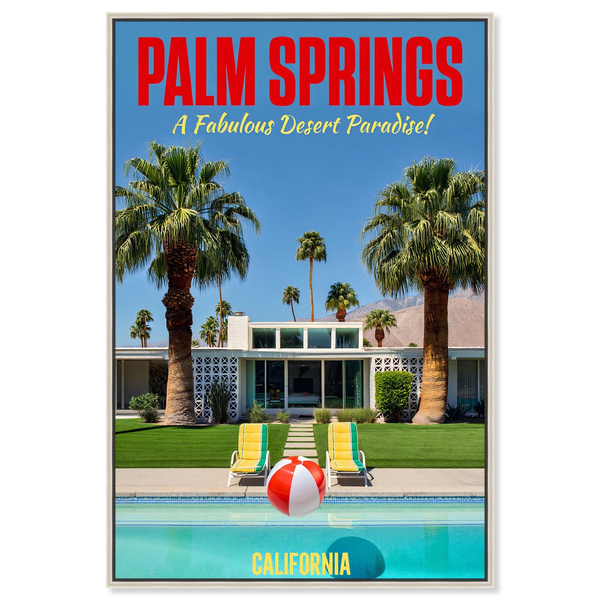 Palm Springs II Coastal Photography Framed Canvas Print by Art Remedy