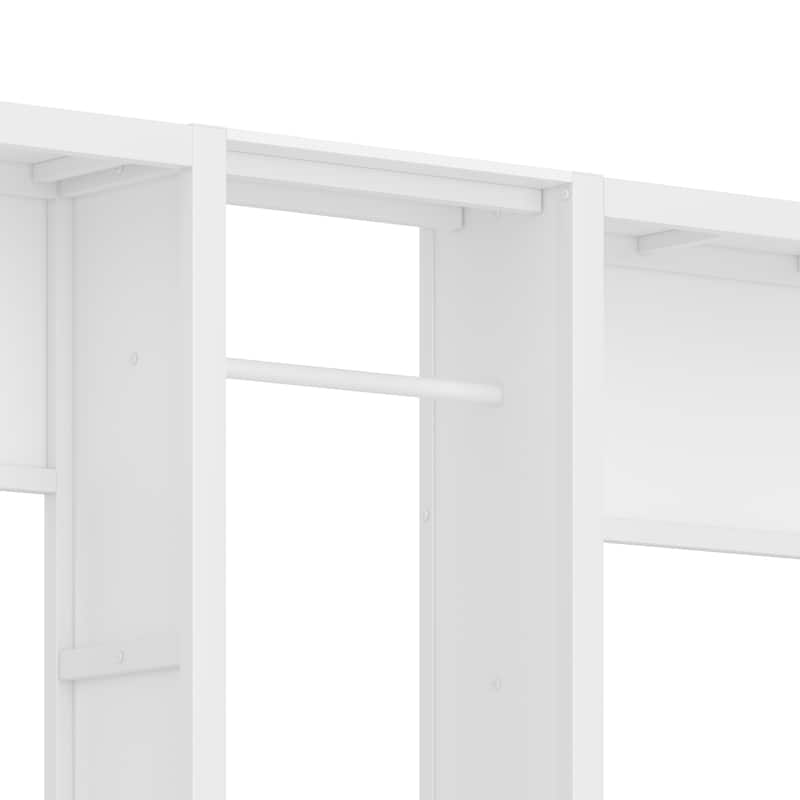 Twin Size Double Murphy Bed Wall Bed, Wooden Foldable Murphy Bed Frame with Wardrobe, Shelves and Charging Station