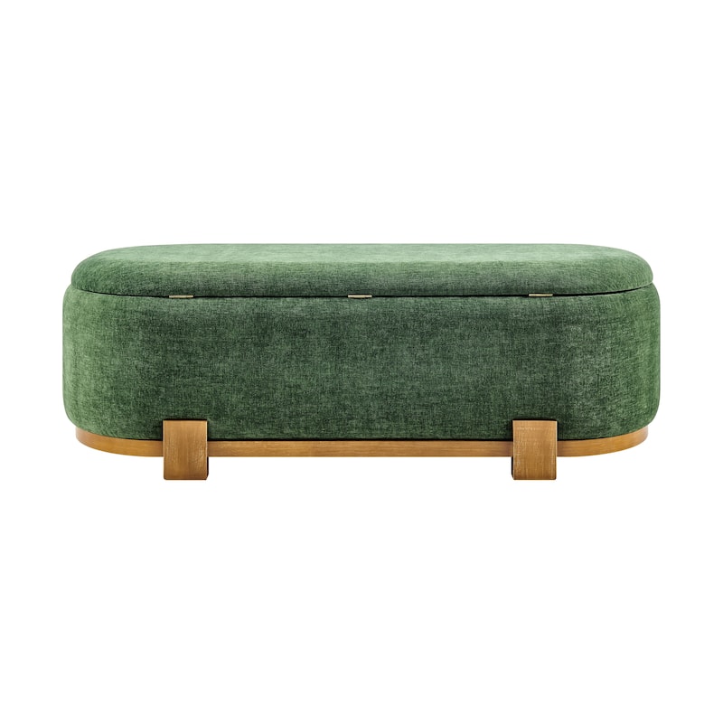 NPD Furniture Ayleen Chenille Storage Bench