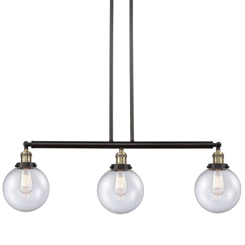 Innovations Lighting 213-13-41 Beacon Linear Beacon 3 Light 41" Wide - Black Antique Brass / Seedy