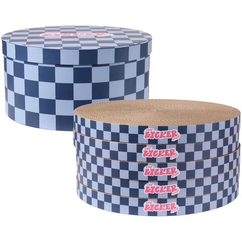 Kate 12" Cardboard Reversible Cat Scratcher Pad in Box with Catnip, (5-Pack)