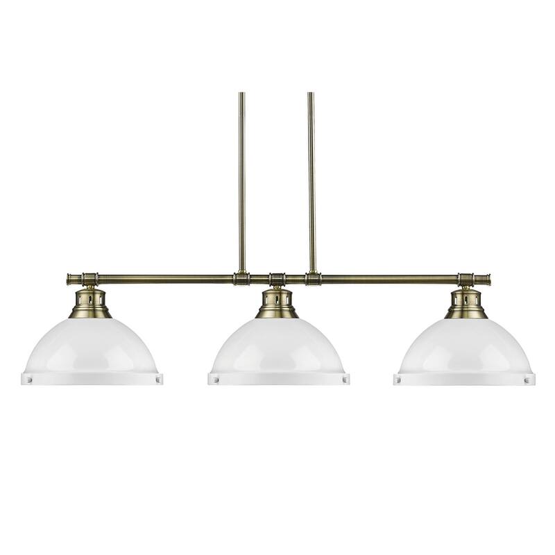 Golden Lighting 3602-3LP AB Duncan 3 Light 40" Wide Linear Pendant