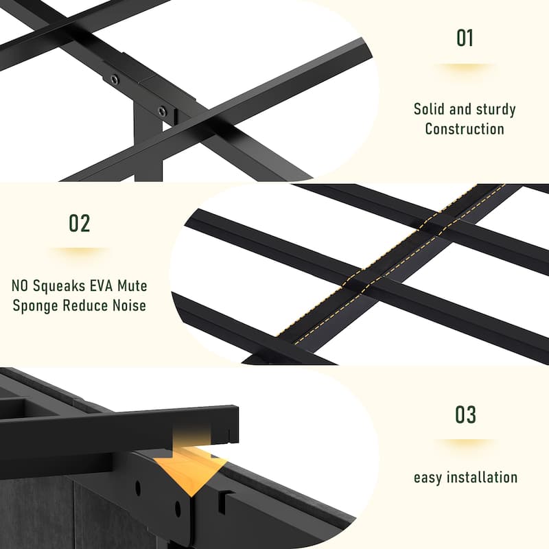 Queen Size Platform Bed Frame with Velvet Headboard, Storage Drawers, and Charging Station