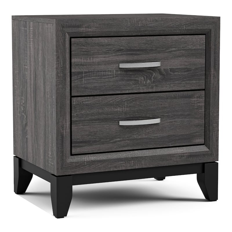 Furniture of America Lante Modern 2-Drawer Nightstand - Grey