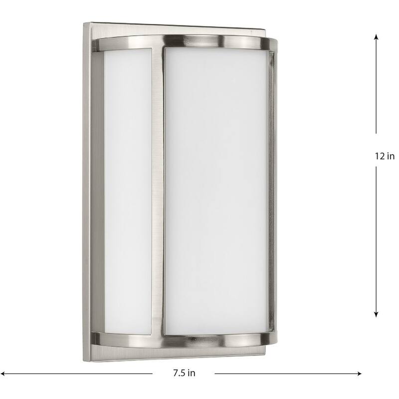 Parkhurst Collection Two-Light Brushed Nickel Etched Glass New Traditional Wall Sconce - 7.5 in x 4 in x 12 in