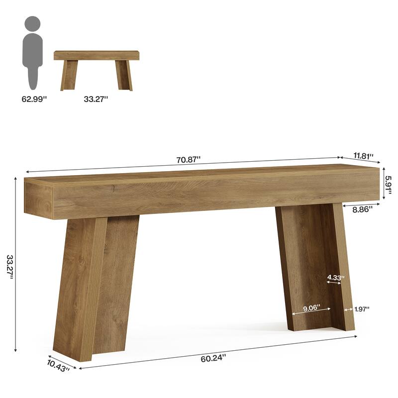 70.9-Inch Farmhouse Long Console Table or Living Room