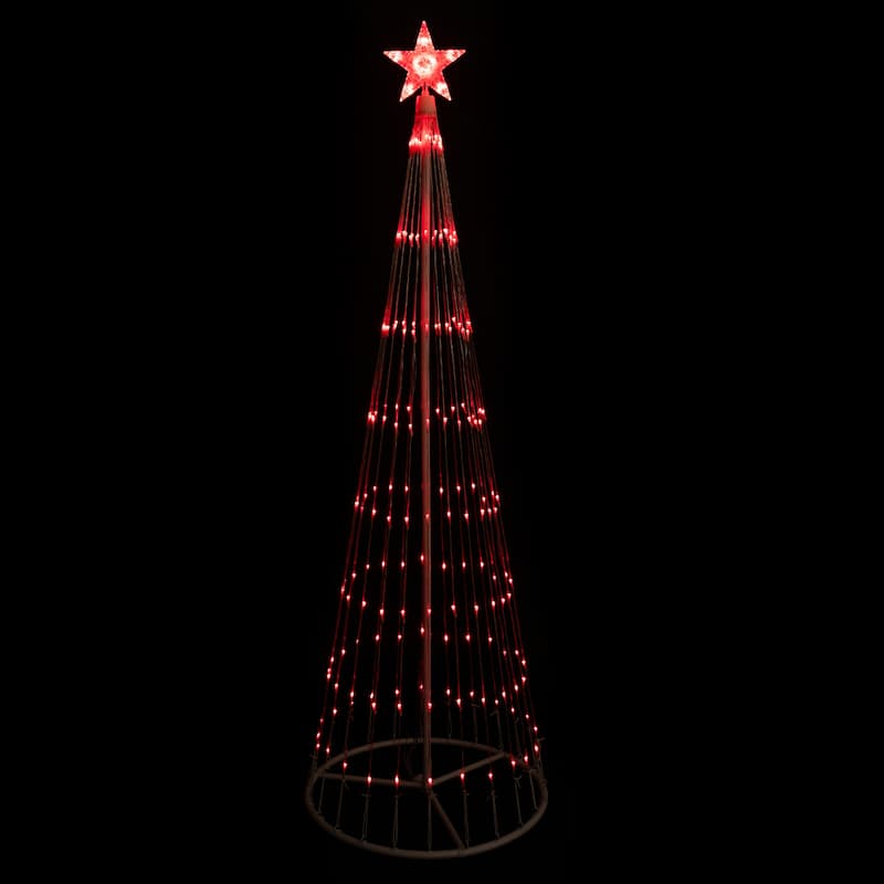 6' Red LED Lighted Show Cone Christmas Tree Outdoor Decoration