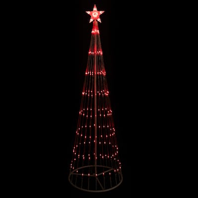 6' Red LED Lighted Show Cone Christmas Tree Outdoor Decoration