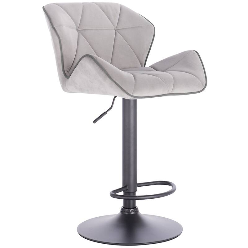 Modern Home Luxe Spyder Contemporary Adjustable Suede Barstool - Modern Comfortable Adjusting Height Counter/Bar Stool