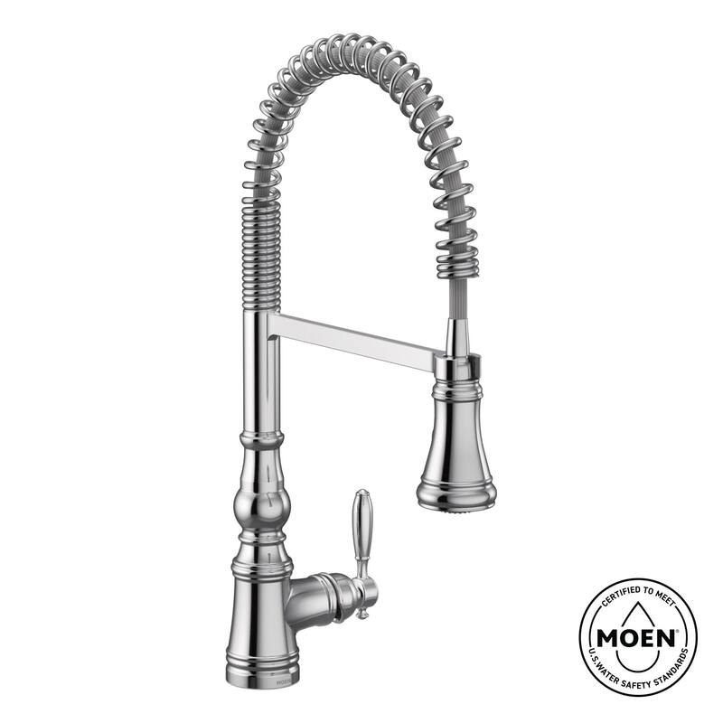 Moen Weymouth 1.5 GPM Single Hole Pre-Rinse Pull Down Kitchen Faucet