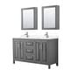 preview thumbnail 50 of 71, Daria 60 Inch Double Vanity, Cultured Marble Top, Medicine Cabinets