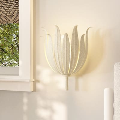 Modern Farmhouse 1-light Maple Leaf Sconce Bathroom Wall Light - N/A
