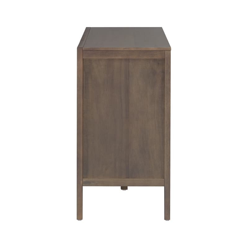 Farmhouse Sideboard Cabinet, Stylish Pine Veneer Design with Double Doors and Adjustable Feet for Storage