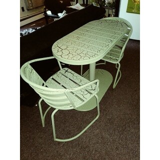 Shop Santa Monica Outdoor 3-Piece Oval Bistro Chat Set by Christopher Knight Home - On Sale 