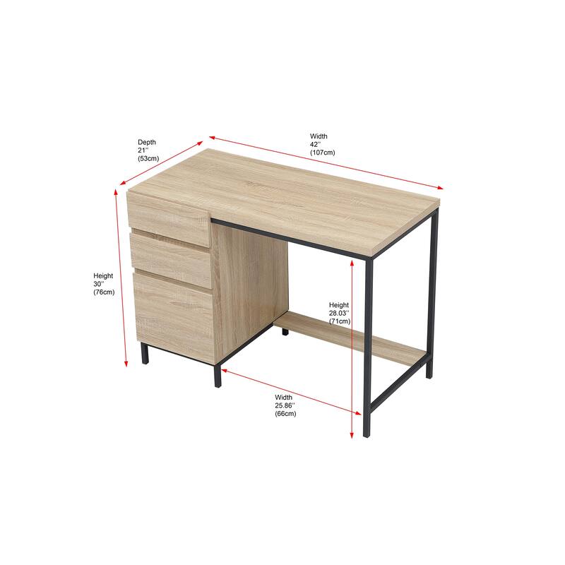 Montague 42 Inch Desk in Mango Wood