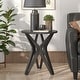 preview thumbnail 13 of 21, COZAYH Pedestal Farmhouse End Table, Distressed Top with Base for Modern Farmhouse, Boho Decor, Round