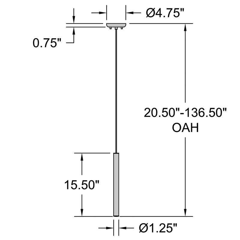 Access Lighting Pipeline LED Pendant - Dedicated LED
