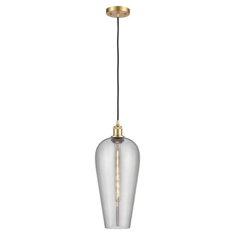 Innovations Lighting Endless Possibilities Ballston - Chelsea - 1 Light 8" Cord Hung Mini Pendant - Satin Gold/Light Smoke