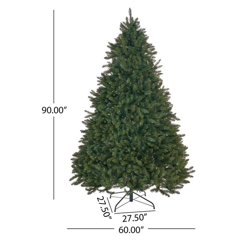 Norway Spruce 7.5-foot Artificial Christmas Tree by Christopher Knight Home - 60.00" L x 60.00" W x 90.00" H