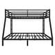 preview thumbnail 7 of 9, Metal Queen over King Bunk Bed for Teens and Adults, Space-Saving, Noise Reduced, Sturdy Construction & Safety Guaranteed, Black