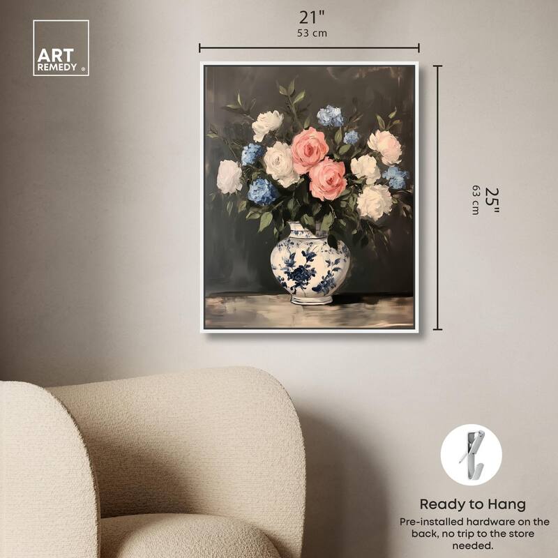 Classic Bouquet Canvas by Art Remedy