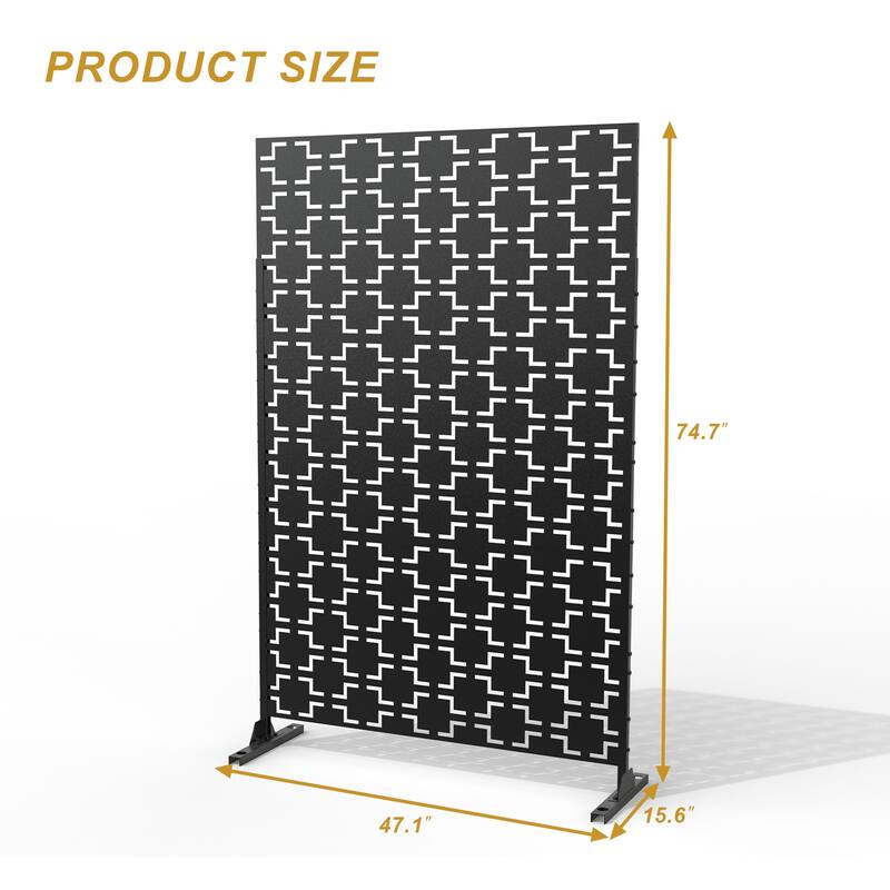Outdoor Free Standing Metal Privacy Screen