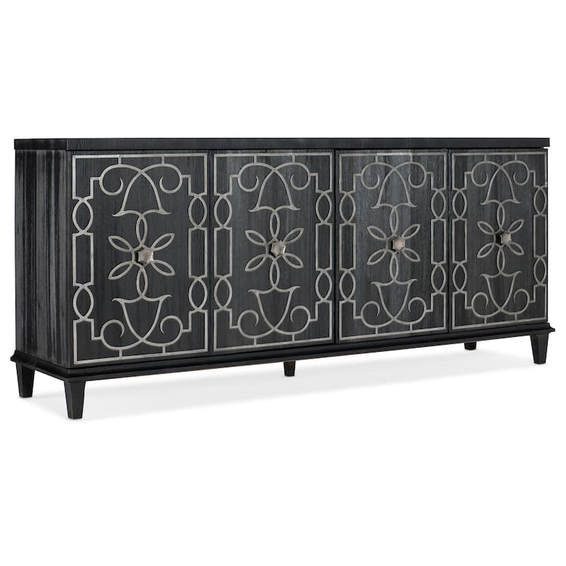 Hooker Furniture 628-85104 Melange 82" Wide 2 Drawer Wood Veneer - Black