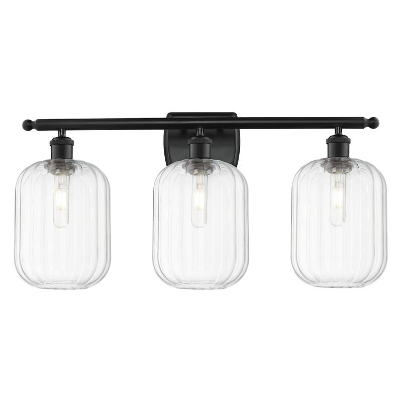 Innovations Lighting 516-3W-13-27 Preston Vanity Preston 3 Light 27" - Matte Black / Clear