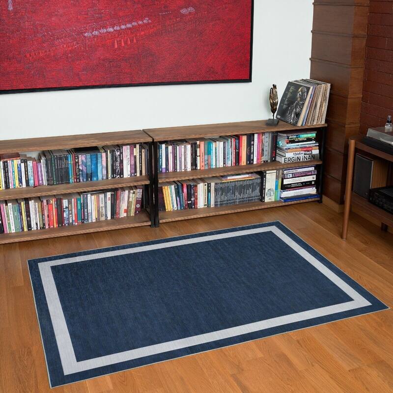 Machine Washable-Eco-Friendly Area Rug With Non-Slip Backing Everest Design