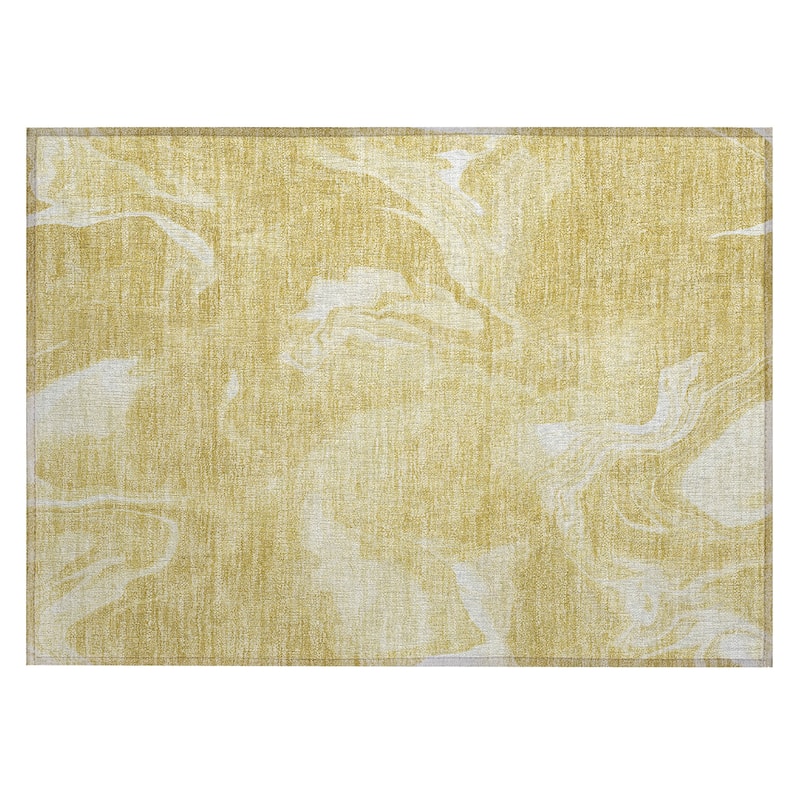 Machine Washable Indoor/ Outdoor Chantille Abstract Motion Rug