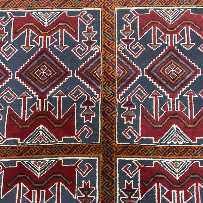 HERAT ORIENTAL Handmade Soumak Wool Rug - 4'2" x 6'4"