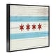 preview thumbnail 3 of 16, Stupell Chicago Flag Distressed Wood Look Framed Giclee Texturized Art